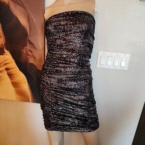 Express Black and Silver Mini Dress